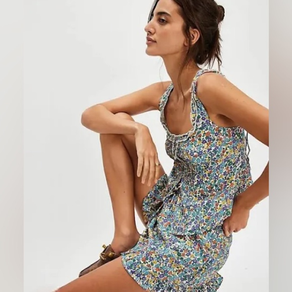 Free People Ellia Printed Set Size Large - Picture 2 of 11